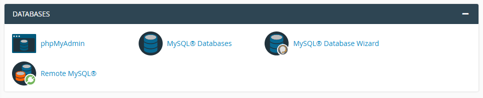 Database Managament di cPanel